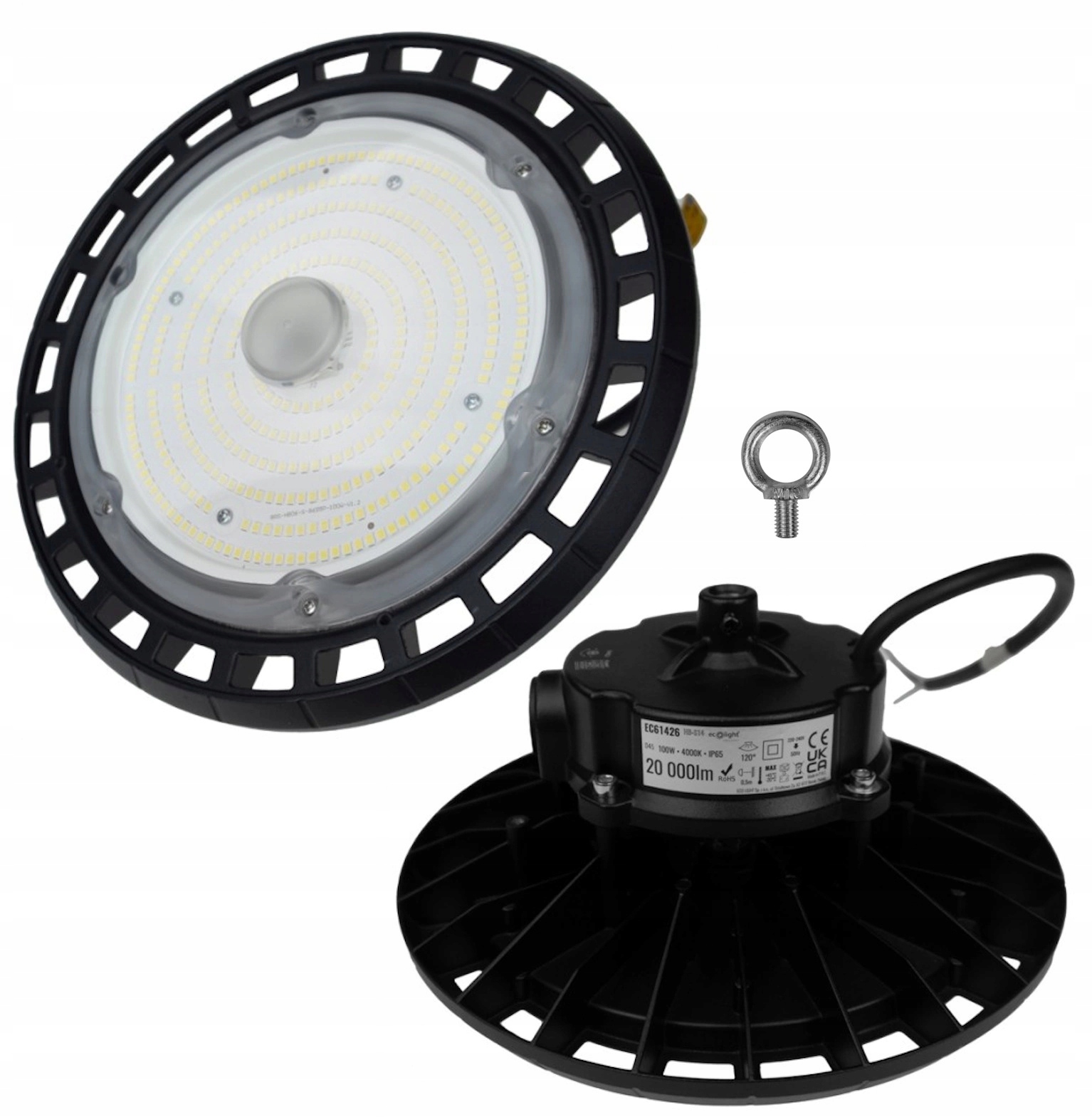 Priemyselná stropná lampa High Bay Premium 60W/80W/100W 4000K Hermetická