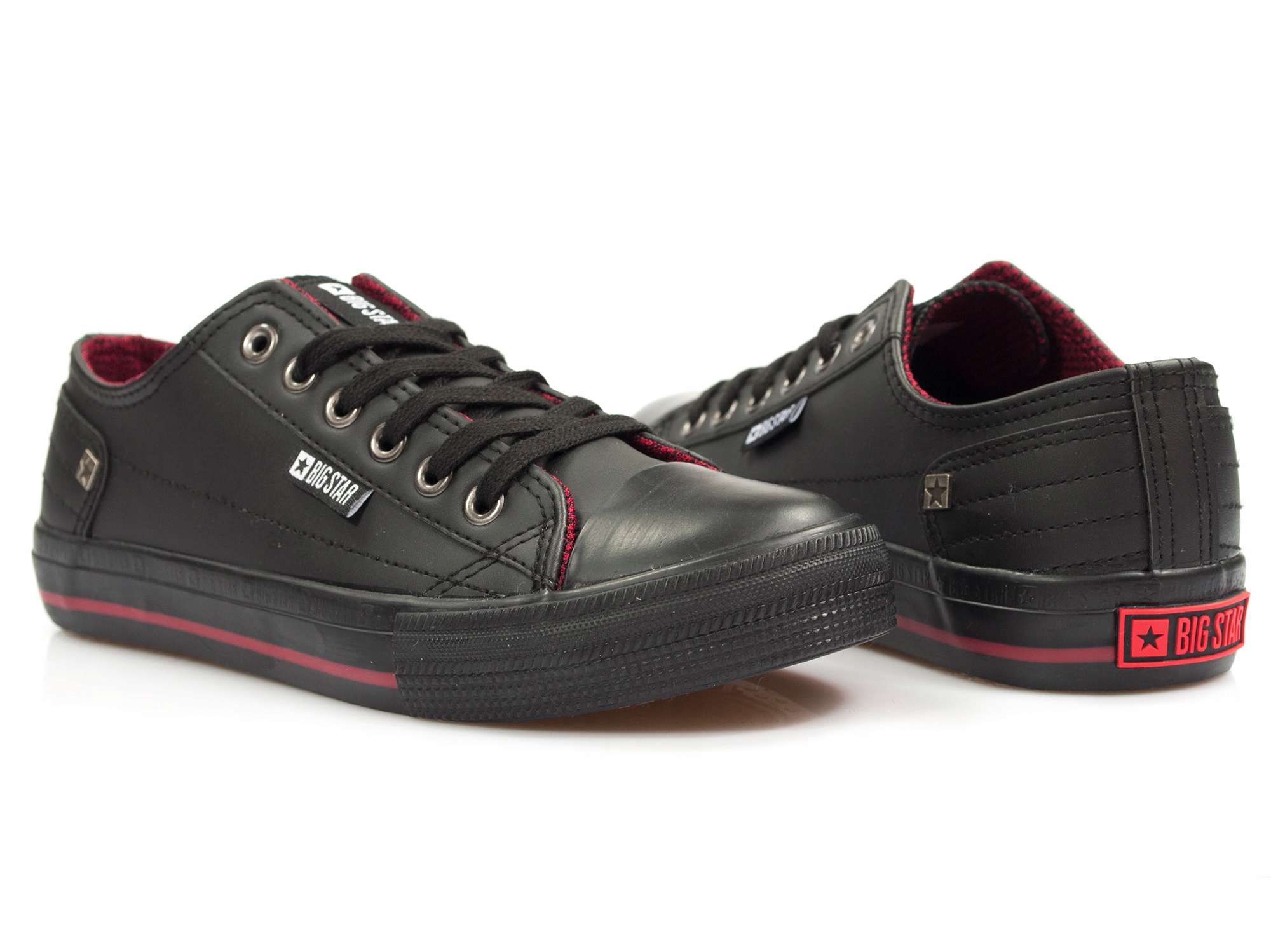 

Czarne sneakersy Big Star trampki Ekoskóra półbuty