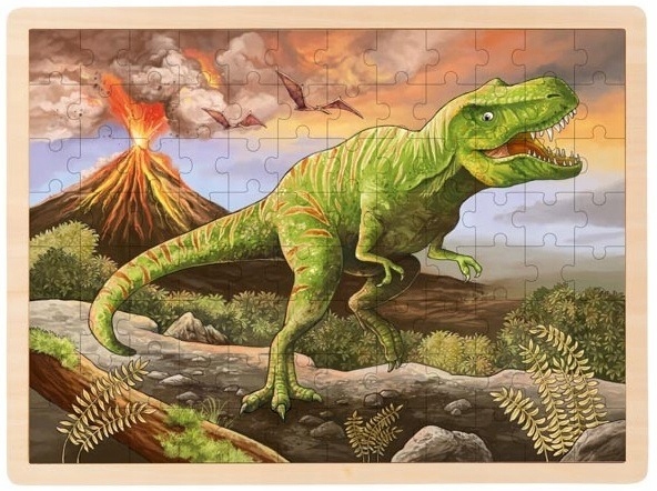 

Tyranozaur drewniane puzzle 96 el. dinozaur Goki