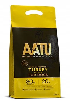 Levně Aatu Dog 80/20 Turkey 1,5kg