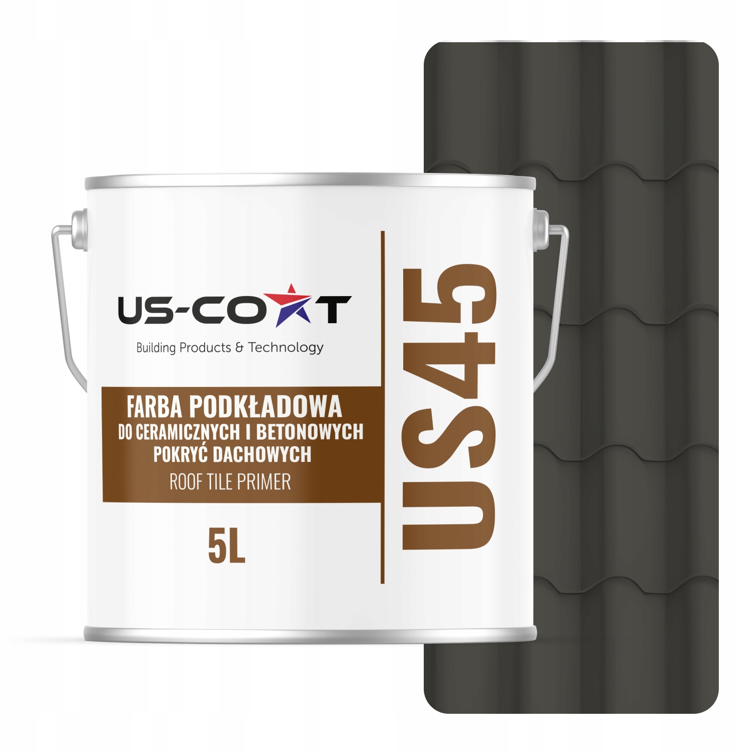 Podkladová Farba Na Keramickú Strechu Šedá Tmavá RAL7022 Mat 5L 35 m2