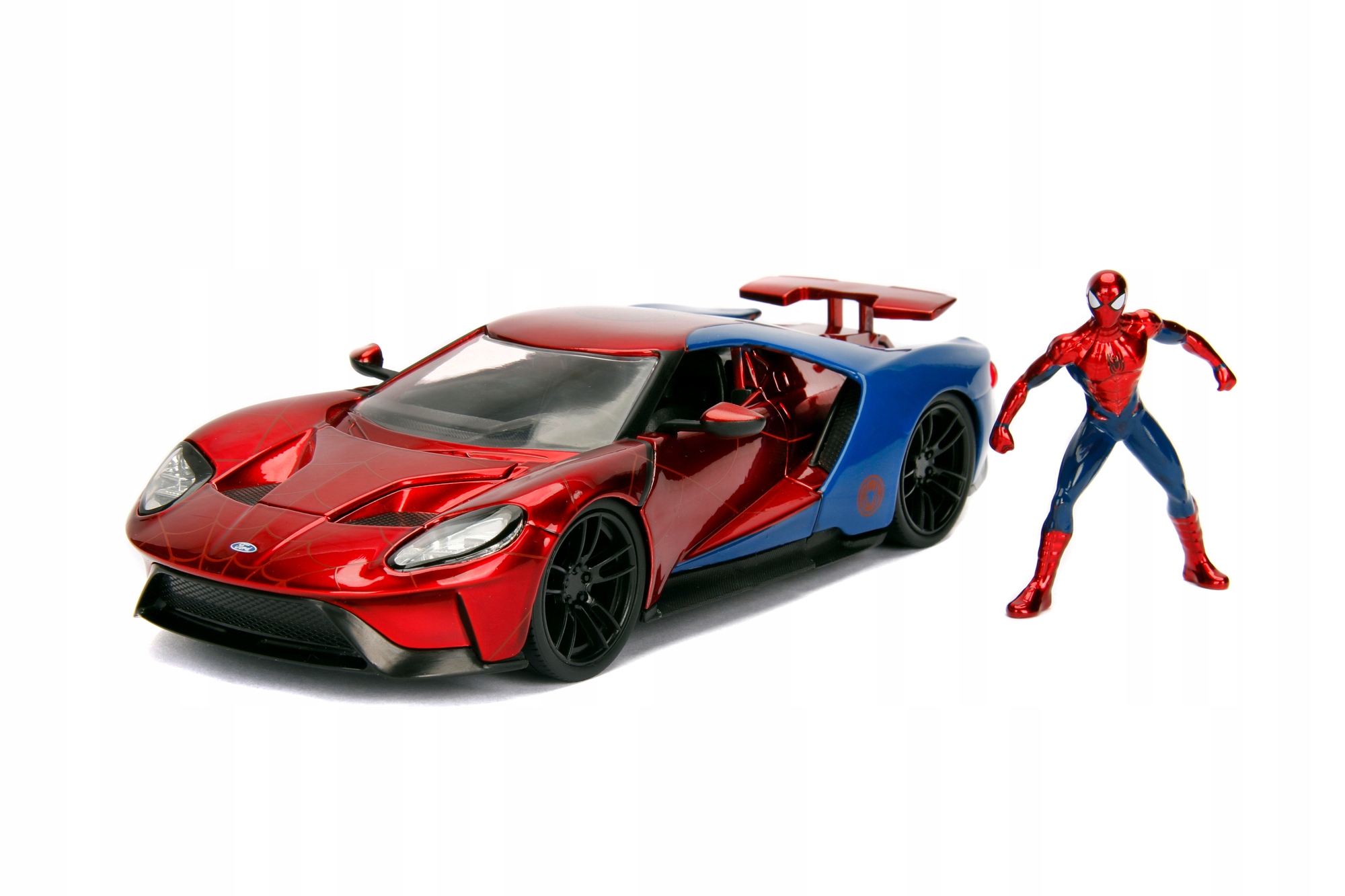 Jada Marvel Spider-man 2017 Ford Gt Figurka 1:24 Nowy Metalowy Model
