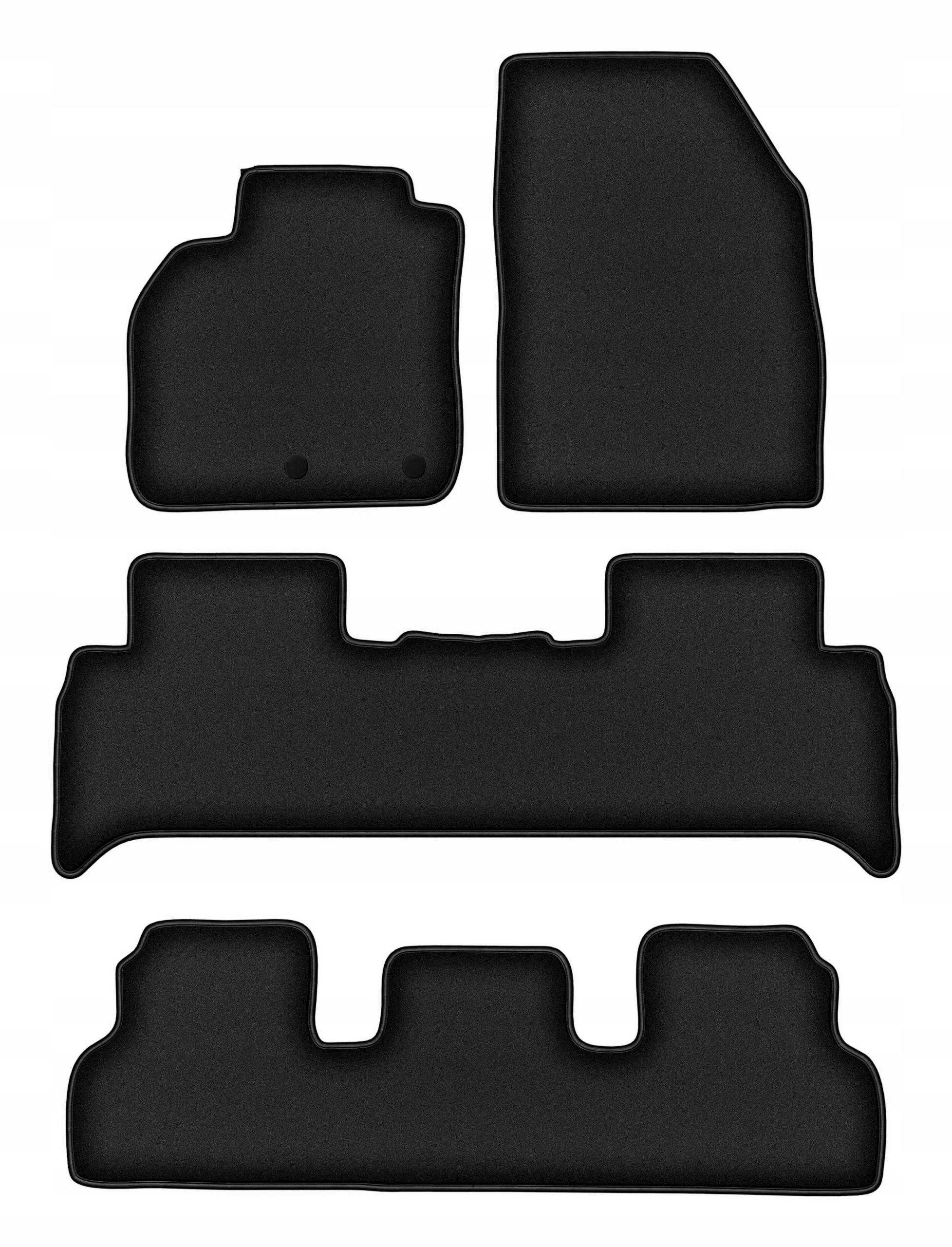 Velúrové koberčeky pre Renault Grand Scenic III 2009-15 komplet Durban čierne