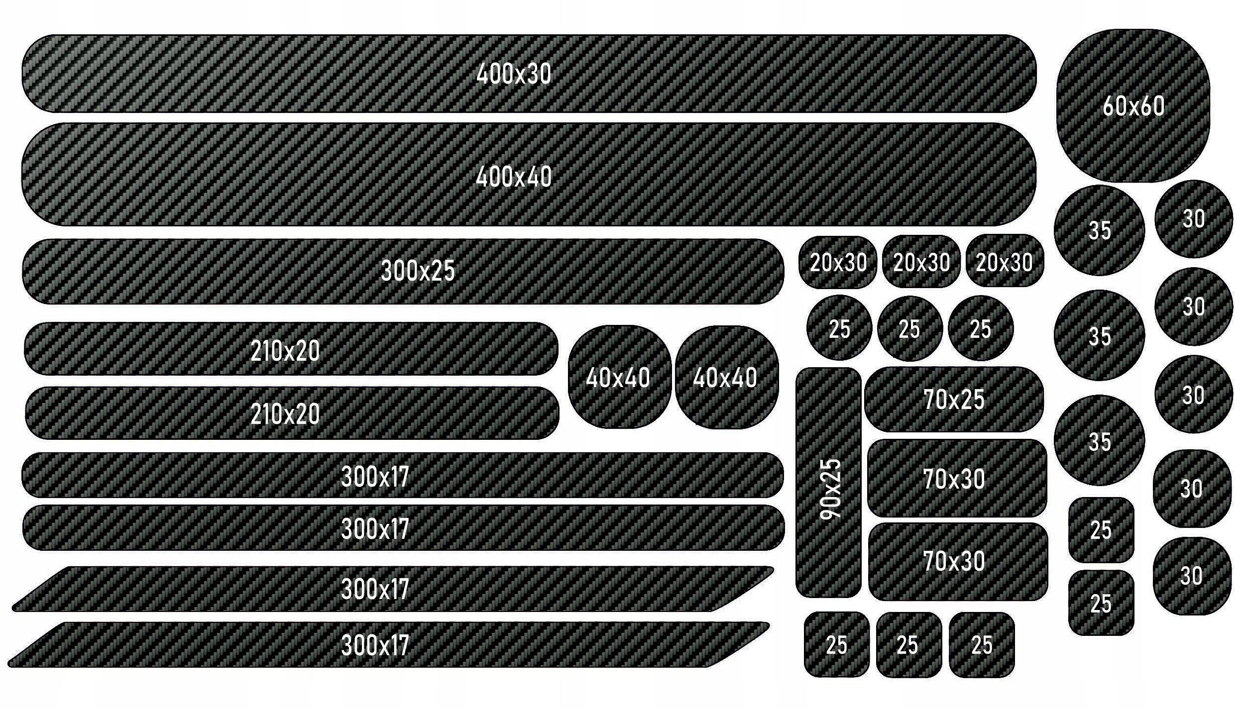 

Naklejki ochronne Folia Carbon na rower 35 szt
