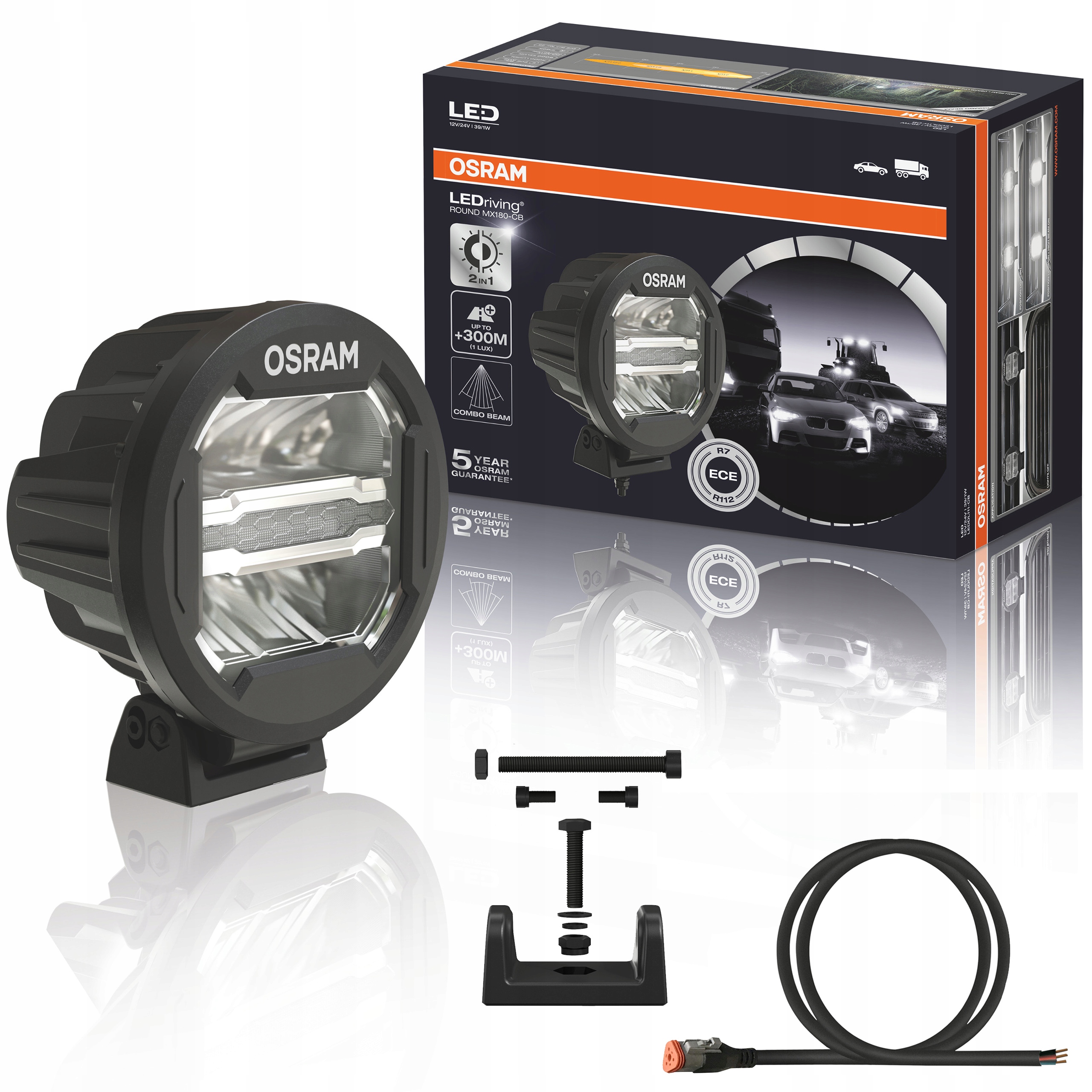 

Osram Lampa drogowa Led okrągła Round MX180-CB
