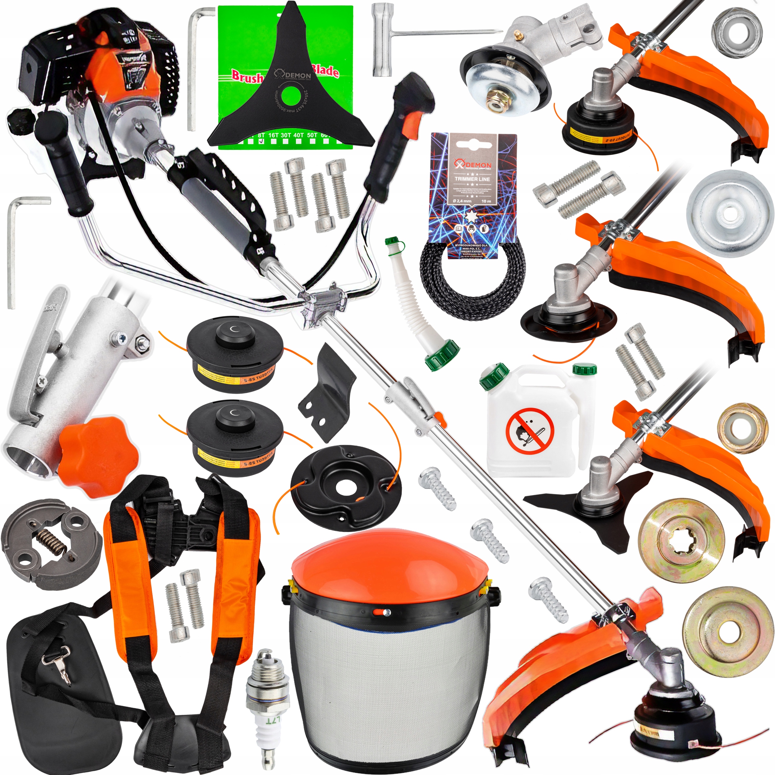 Kosa Spalinowa Do Trawy Wykaszarka Podkaszarka Demon Split RQ580S Składana