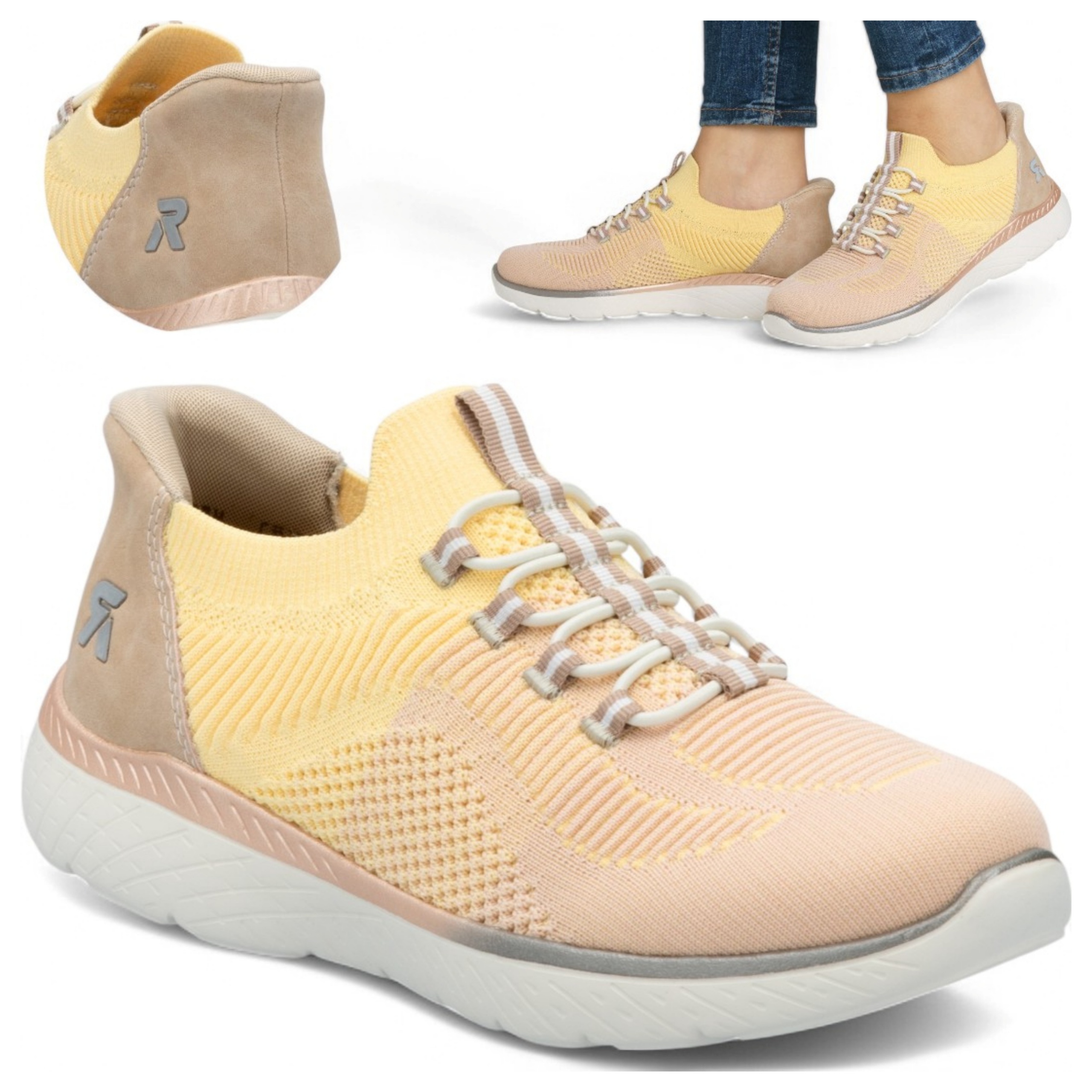 Dámské sportovní tenisky 41 Rieker slip on Jarní boty Látkové béžové