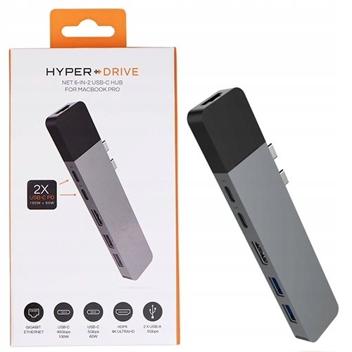 Adaptér 6IN2 Hyper Drive Hub Usb-c Rozdělovač Pro Macbook Pro