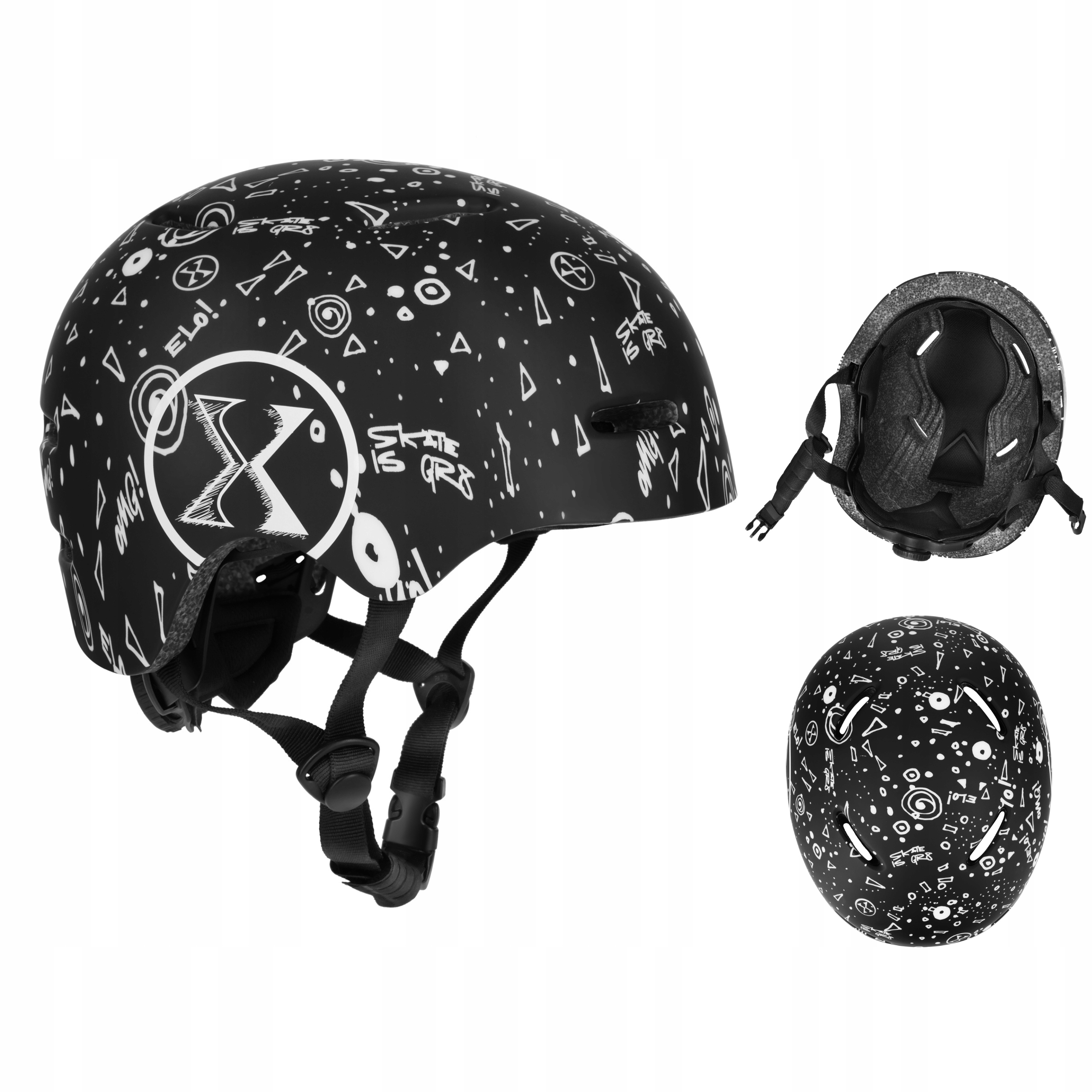 Lehká cyklistická přilba Nils Extreme Černá Xs 48-52 cm Kolečkové brusle In-mold Atest