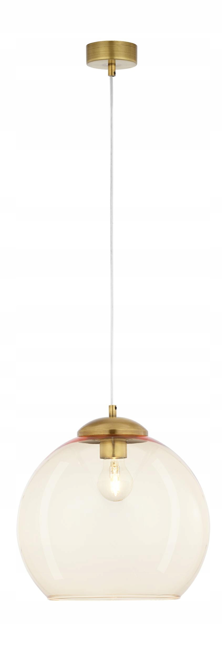 Závěsná lampa Asti Patina Jantarová Skleněná Stínidlo 1xE27 29 cm Stropní