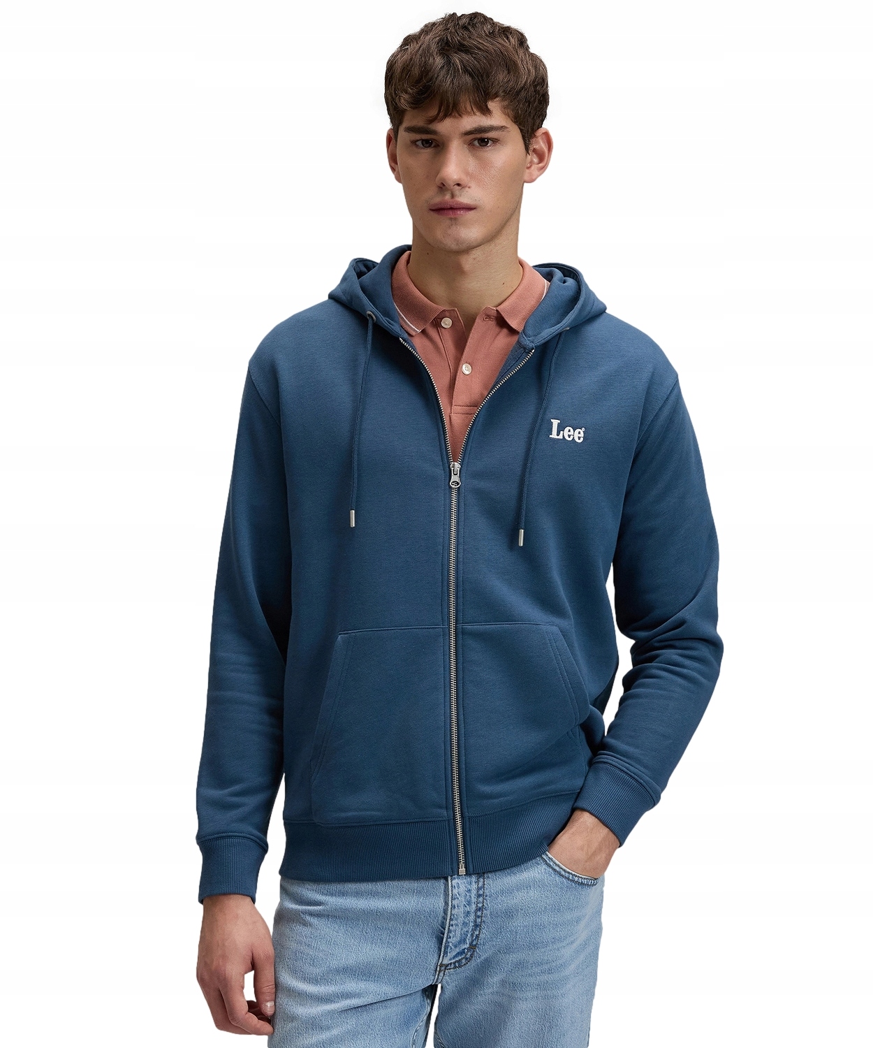 Mikina Lee Ess Full Zip Hoodie 112376392 Academy Blue M