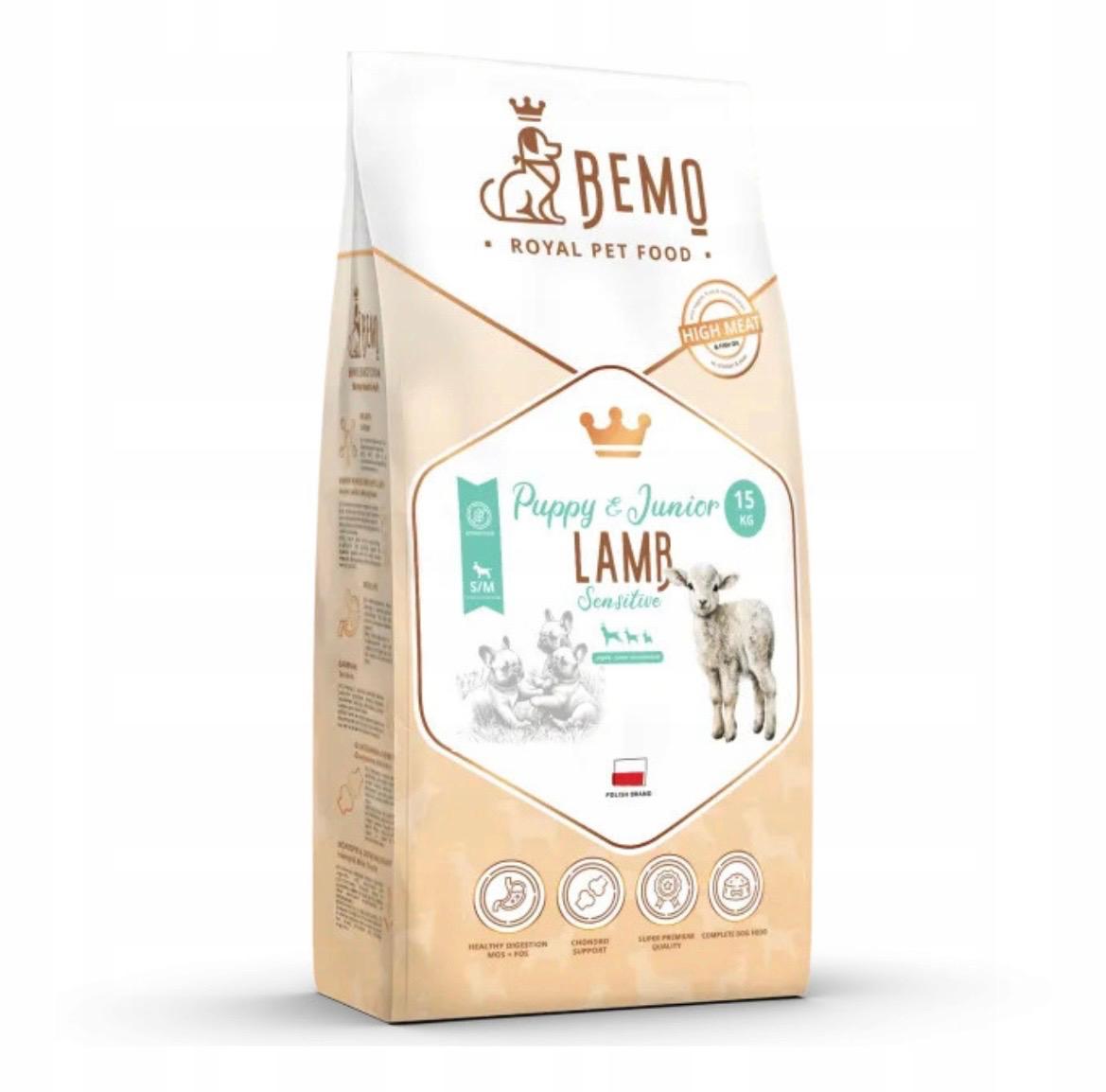 Bemo karma sucha dla szczeniąt Puppy Junior -jagnięcina- S/m -15 kg