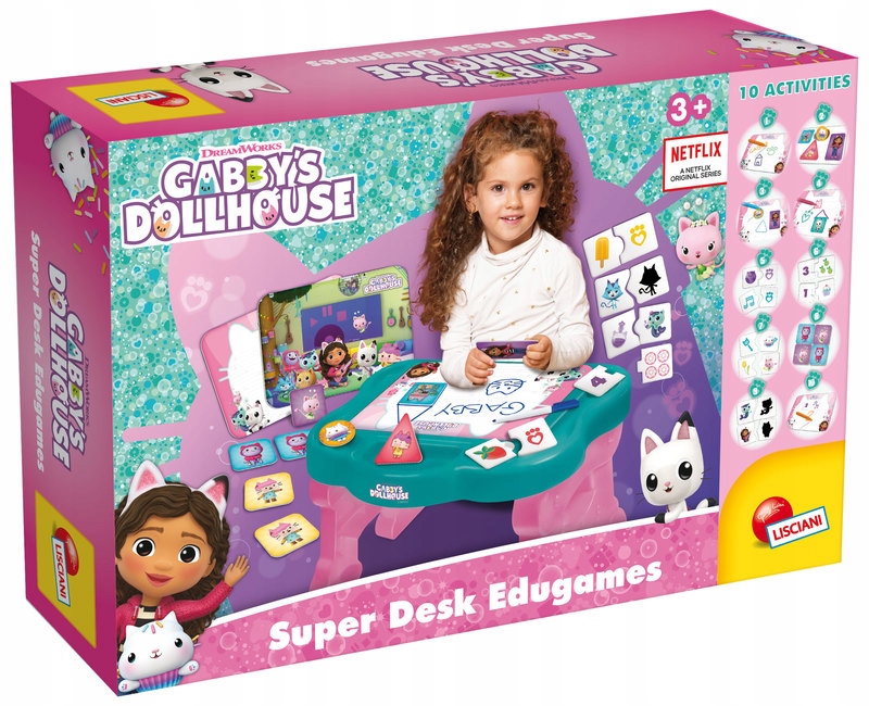 Biurko z grami edukacyjnymi Koci domek Gabi, Lisciani