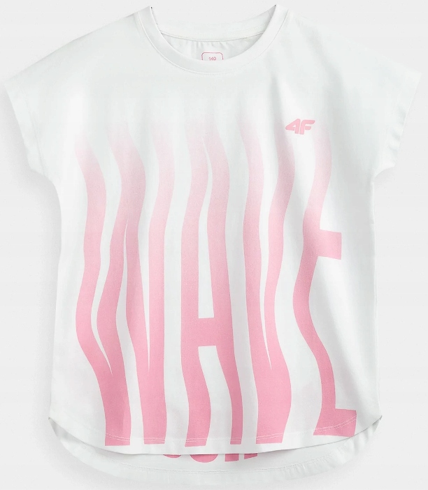 

4F T-shirt Dziewczęcy Koszulka _ JTSD006A _ r. 128