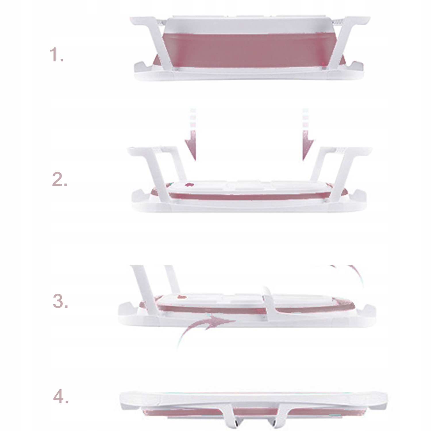 DUŻA WANIENKA SKŁADANA DLA DZIECKA PODUSZKA WANNA TURYSTYCZNA XXL TERMOMETR Wysokość produktu 25 cm