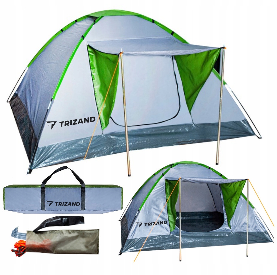 Velký Stan Kempingový Stan Rodinný 4 Osobní Iglo Bivak 200x200 cm