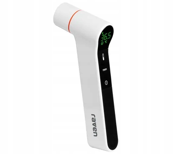 Termometr bezdotykowy Raven ETBD003X Bateryjny do czoła ucha