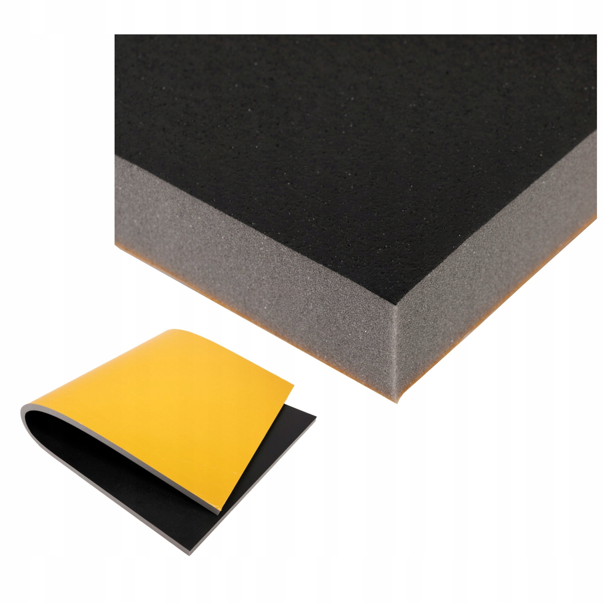 Ztlumení pro stroje voděodolná nehořlavá pěna 1 x 1 m Samolepicí 3 cm