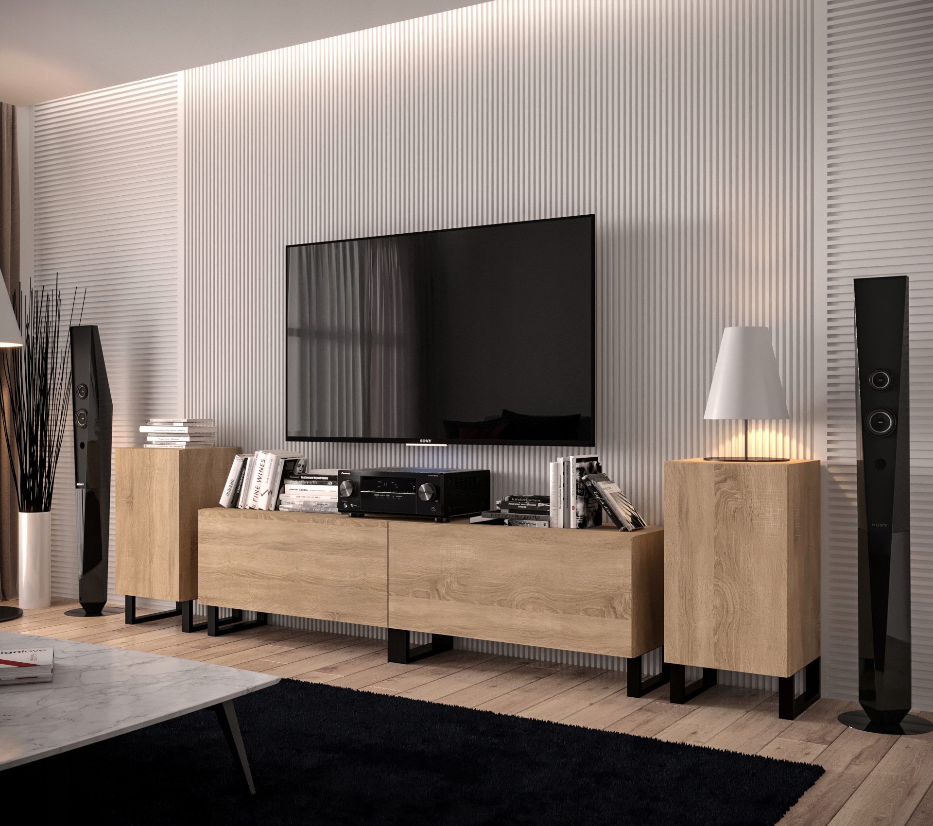 

Meblościanka Nowoczesna Salon Meble N108 1A