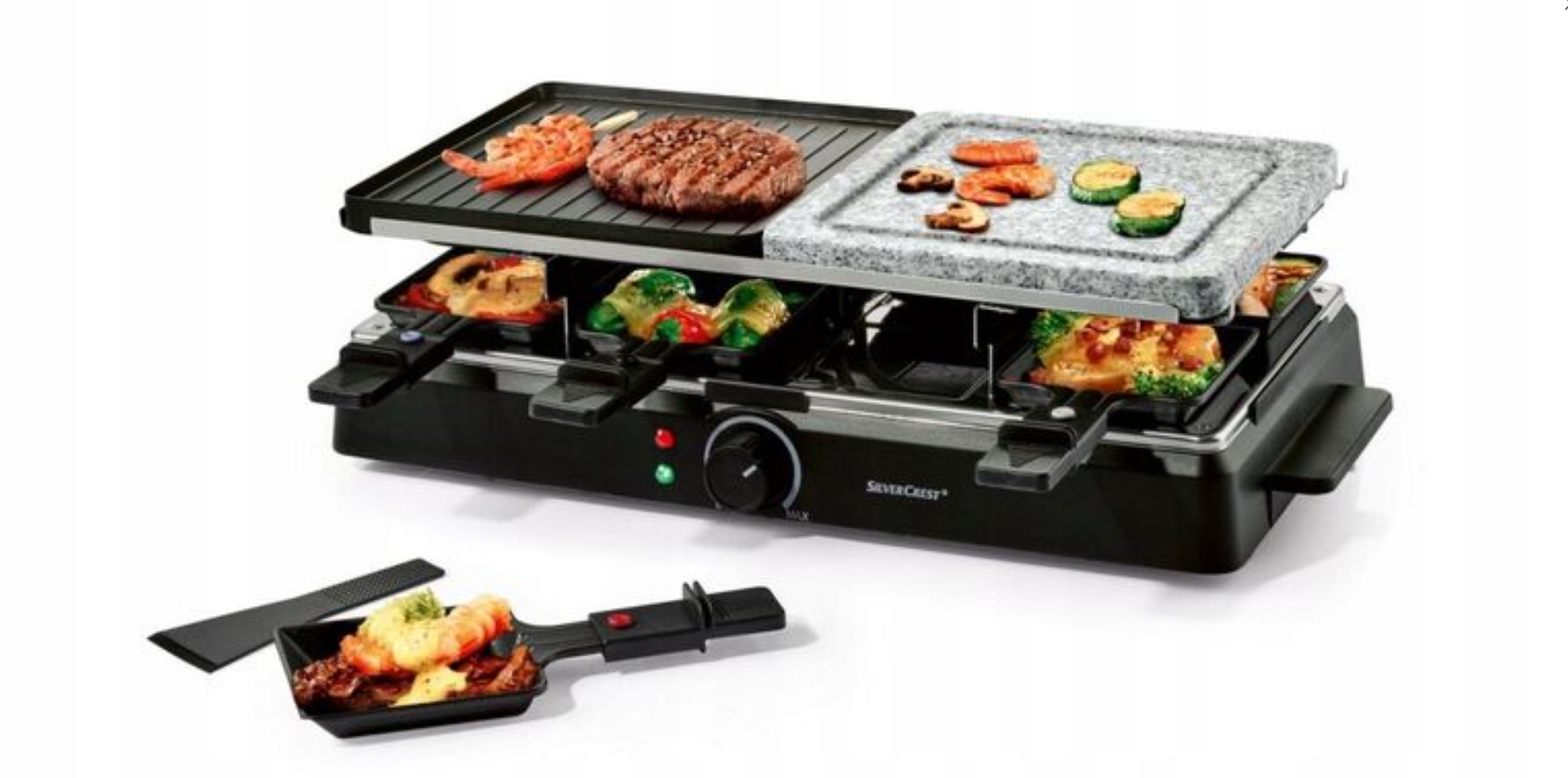 Nowy Grill elektryczny do raclette naturalny kamień Silvercrest Srgs 1400E2