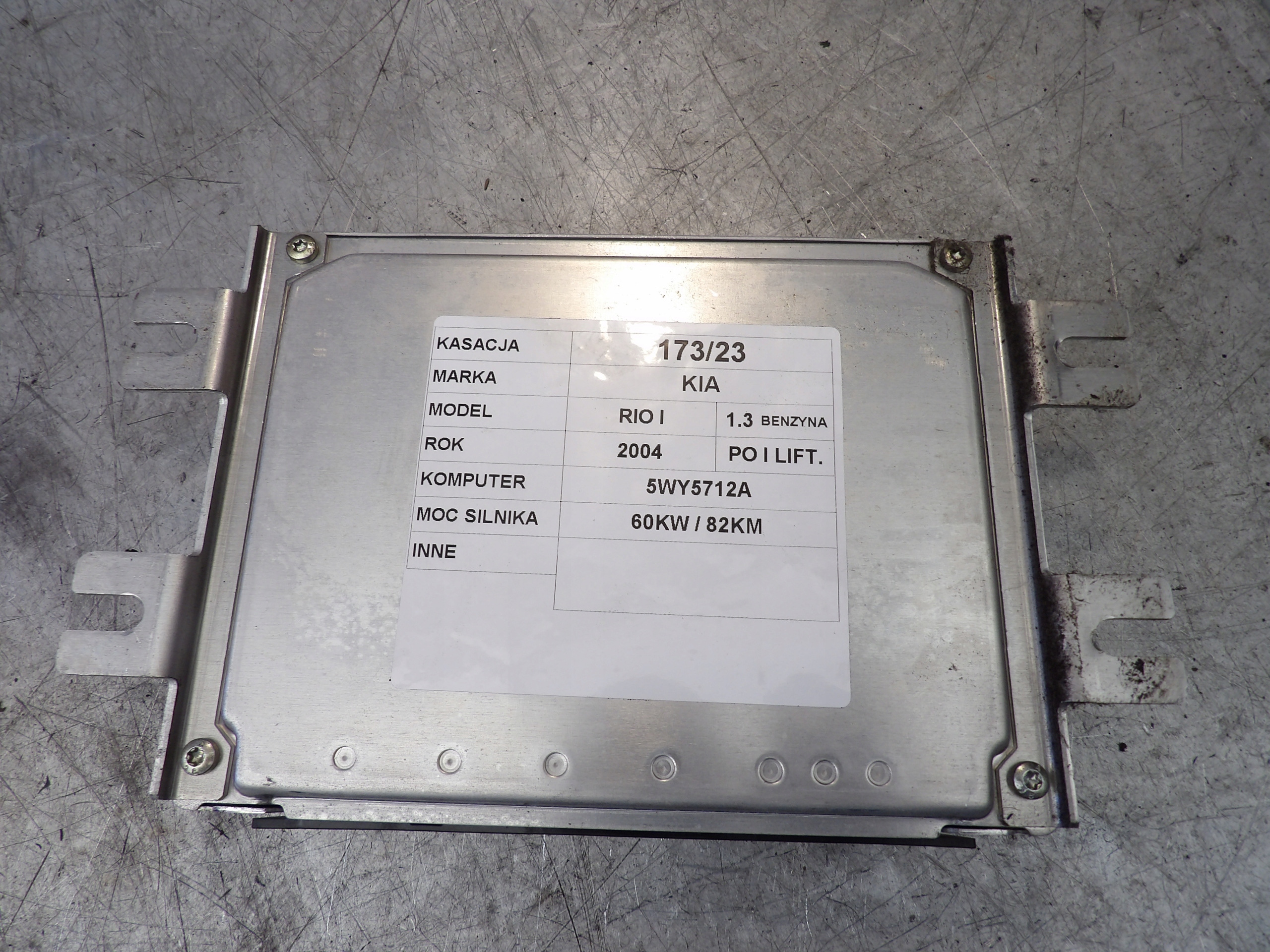 Kia Rio e computer 1,3B 5WY5712A, 39110-2X547