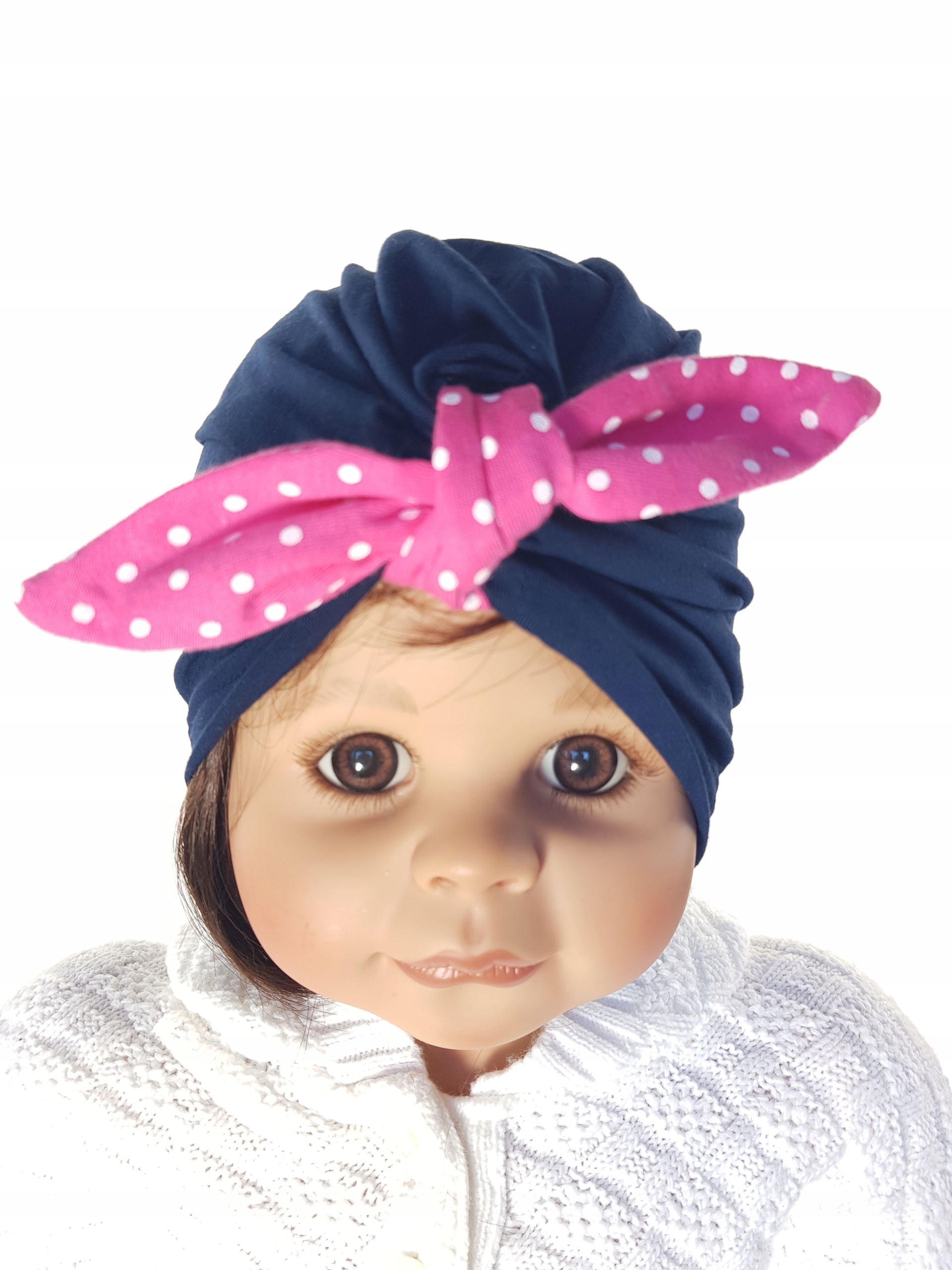 

Modna Czapka Turban Pin Up Dla Noworodka 10KOLORÓW