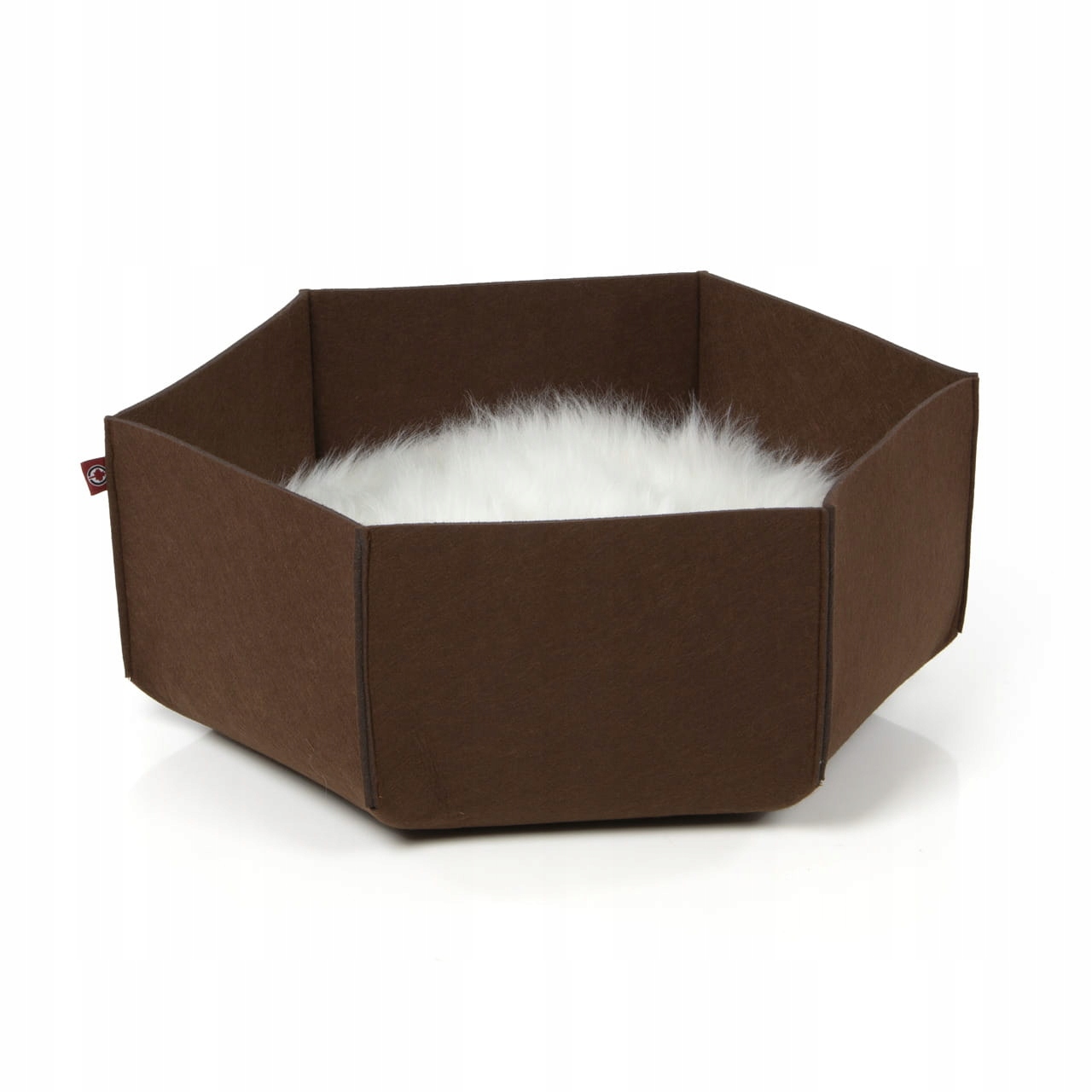 Levně Ava Pelíšek Koš pro kočky z plsti Canadian Cat velikost L hnědá barva