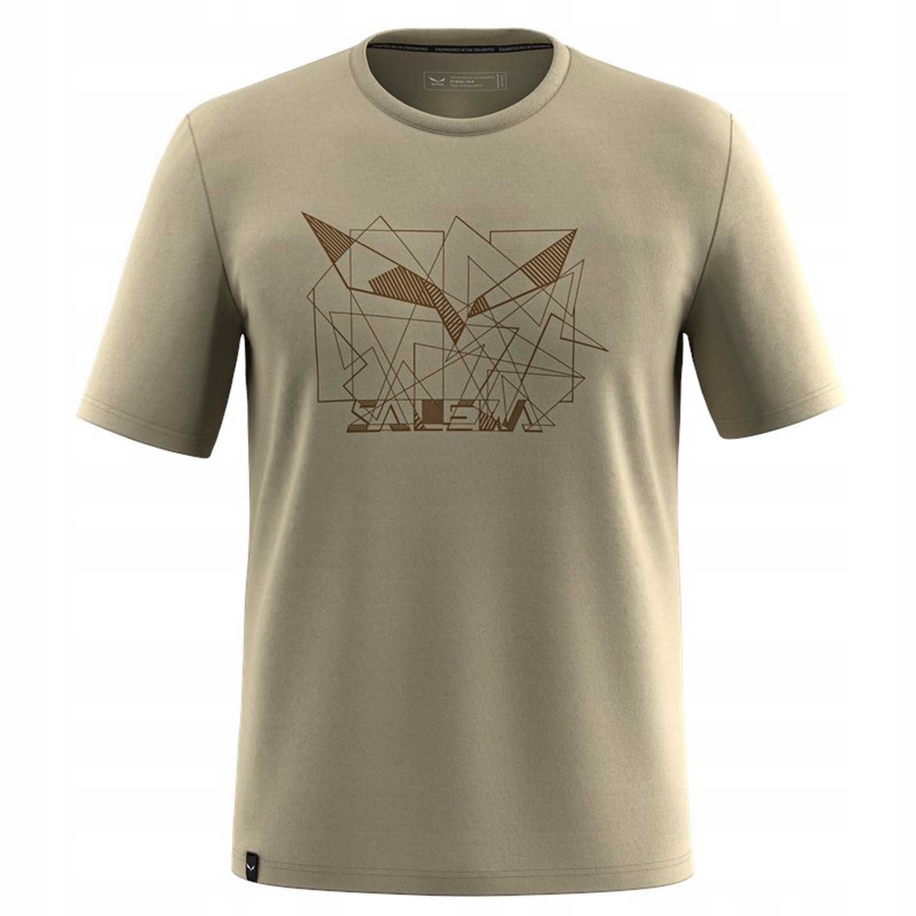 Koszulka męska Salewa Eagle Geometric beżowa 00-0000029100_7180 r XL