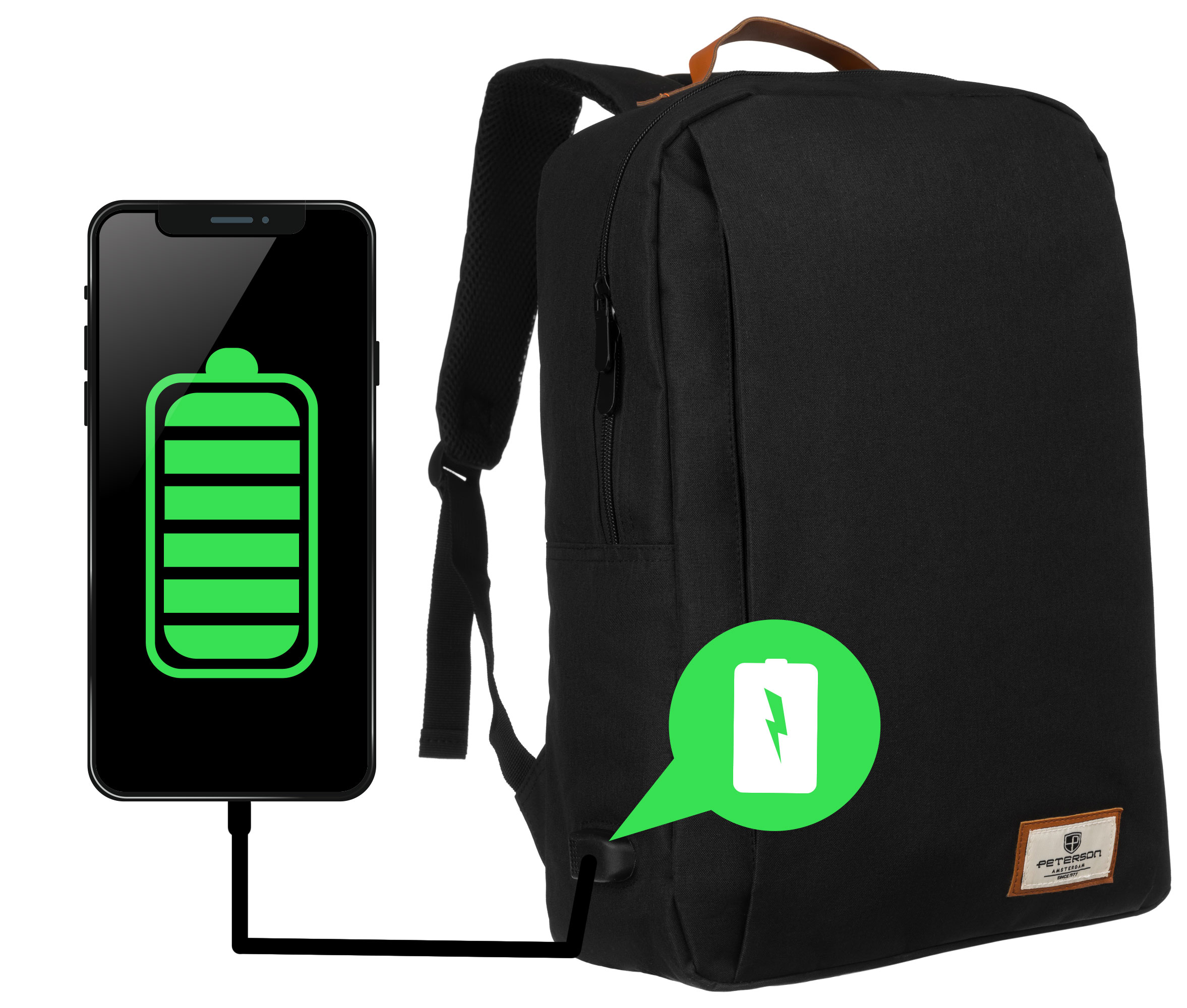 

Peterson pojemny plecak markowy lekki podróżny