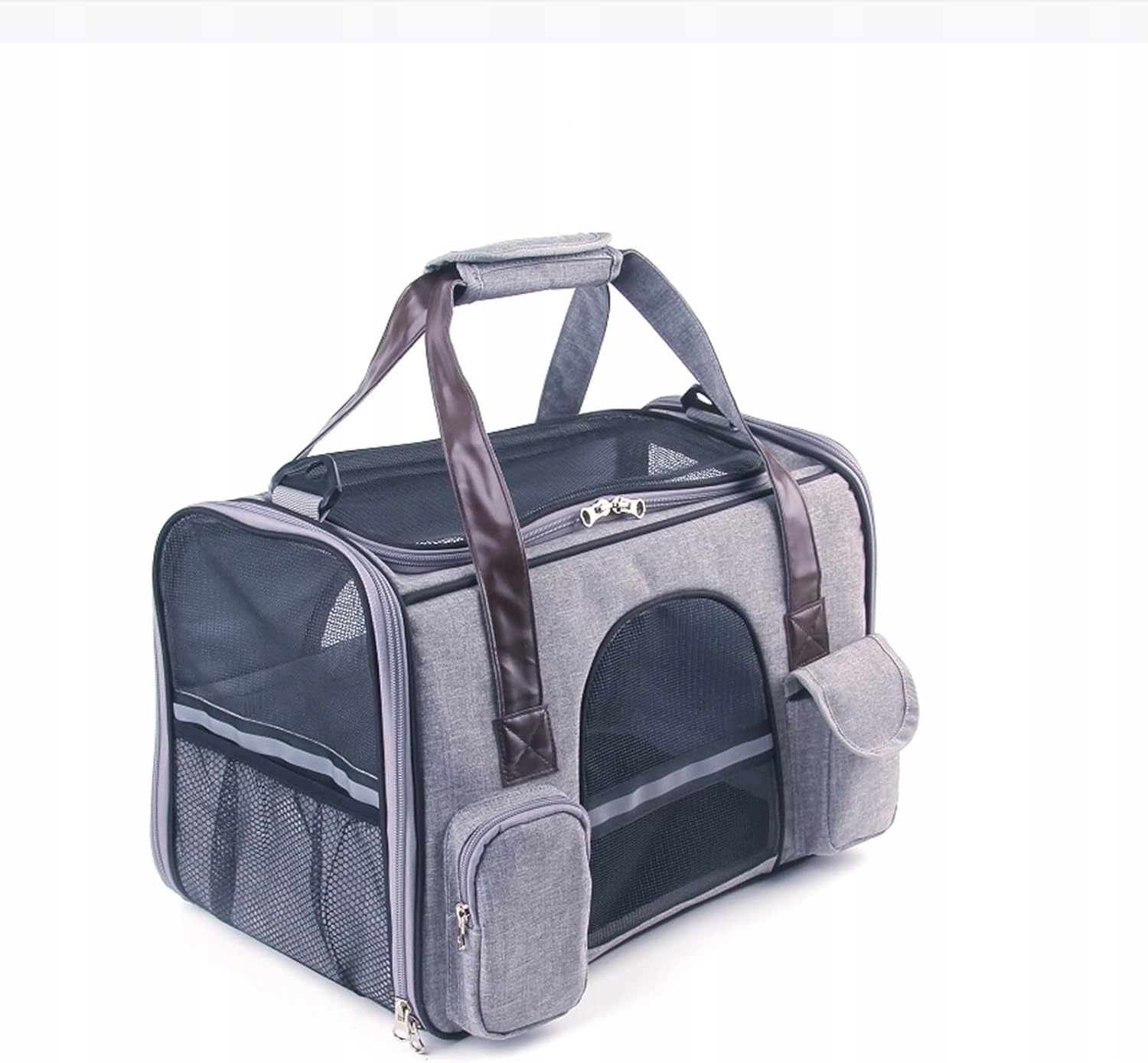 Levně Přepravka pro psa Ytypet odstíny šedé M 44 cm x 25 cm 29 cm
