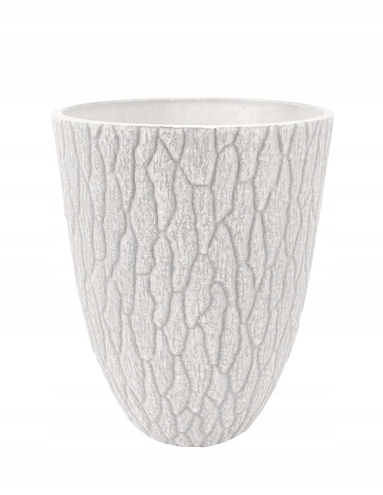 

Biała Wysoka Donica Z Kompozytu Dom Ogród 36h cm