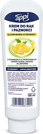 Krem do Rąk i Paznokci z Witaminami A+E Cytrynowy EAN (GTIN) 5901474037491