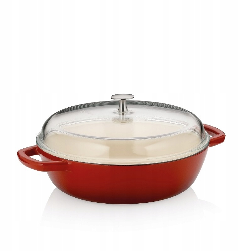 Kela KL-11964 Calido liatinový hrniec červený okrúhly 16,0cm 28,0cm 3,8l