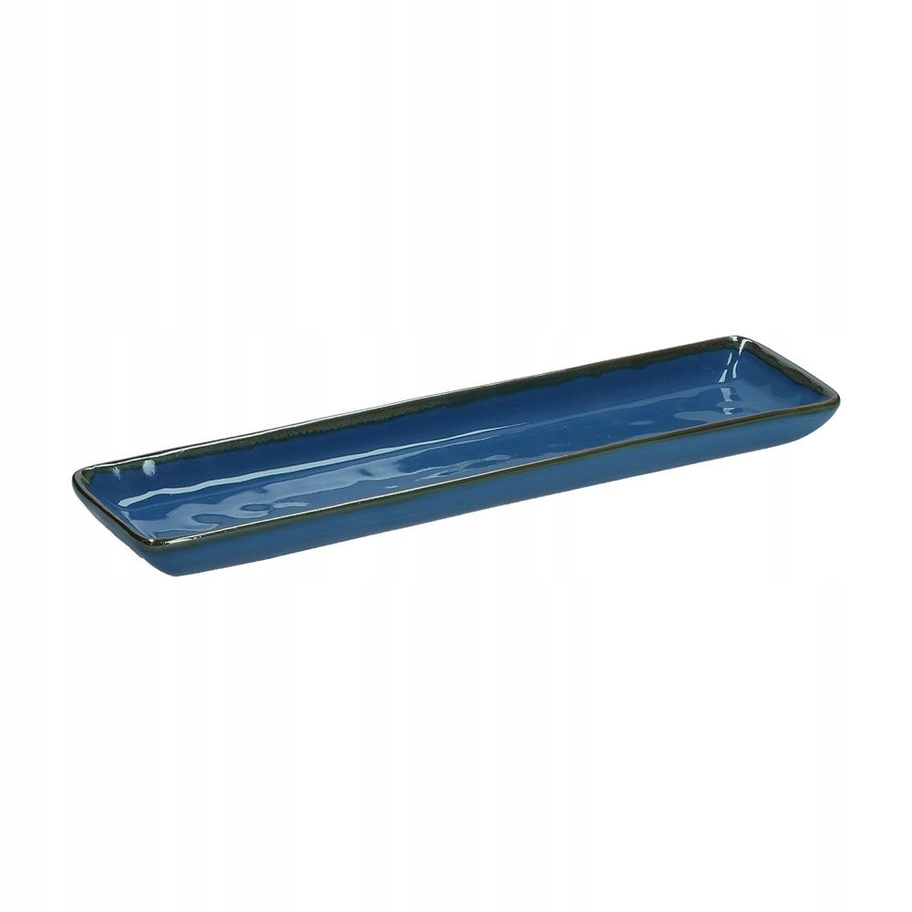 Sada 4 obdĺžnikových podnosov 32x8 cm Concerto Blu Avio Rose&Tulipani
