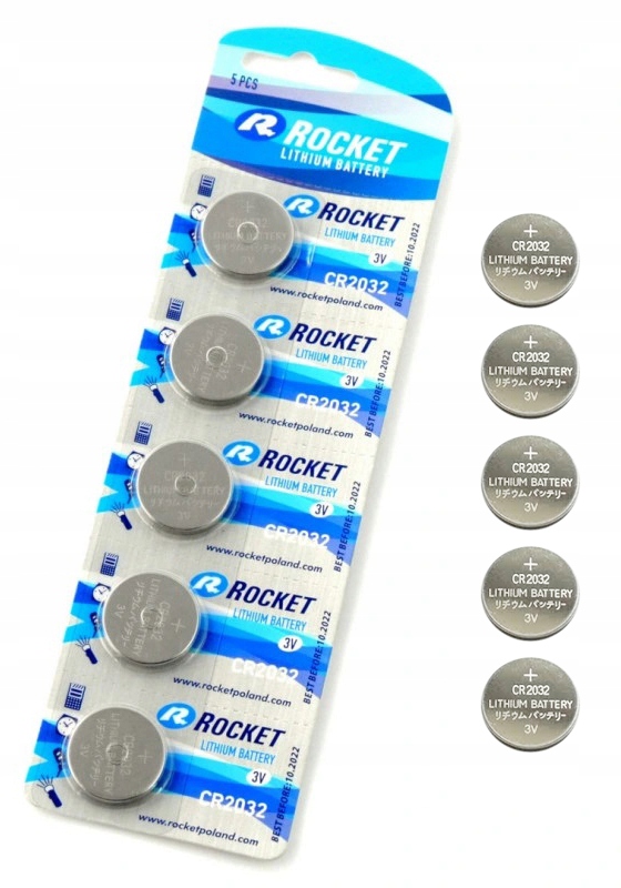 

5x Bateria CR2032 3V Rocket Litowa Guzikowa 5 szt
