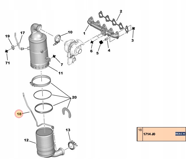 PRZEWOD RURKA CZUJNIKA FAP CITROEN PEUGEOT 1 6 HDI Producent czesci Citroen OE