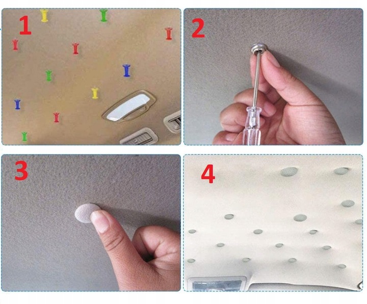 NITY DO NAPRAWY PODSUFITKI SAMOCHODOWEJ 60 SZT. Typ samochodu 4x4/SUV Samochody ciężarowe Samochody dostawcze Samochody kempingowe Samochody osobowe