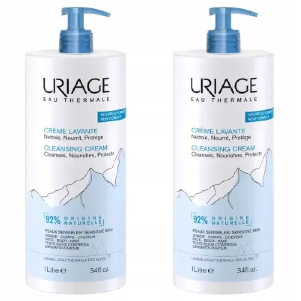 2x Uriage Creme Lavante Krem do mycia, 1000 ml