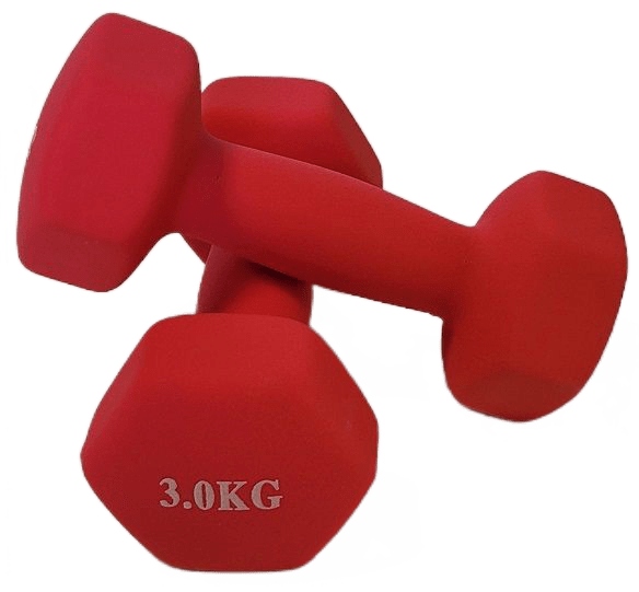 

Hantelki do ćwiczeń 2x3kg Ciężarki Hantle 6kg
