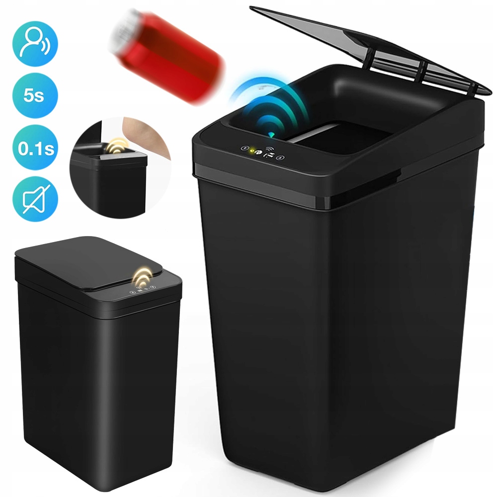 Automatický Bezdotykový Vodotěsný Senzor Odpadkový Koš 12 L Do Koupelny