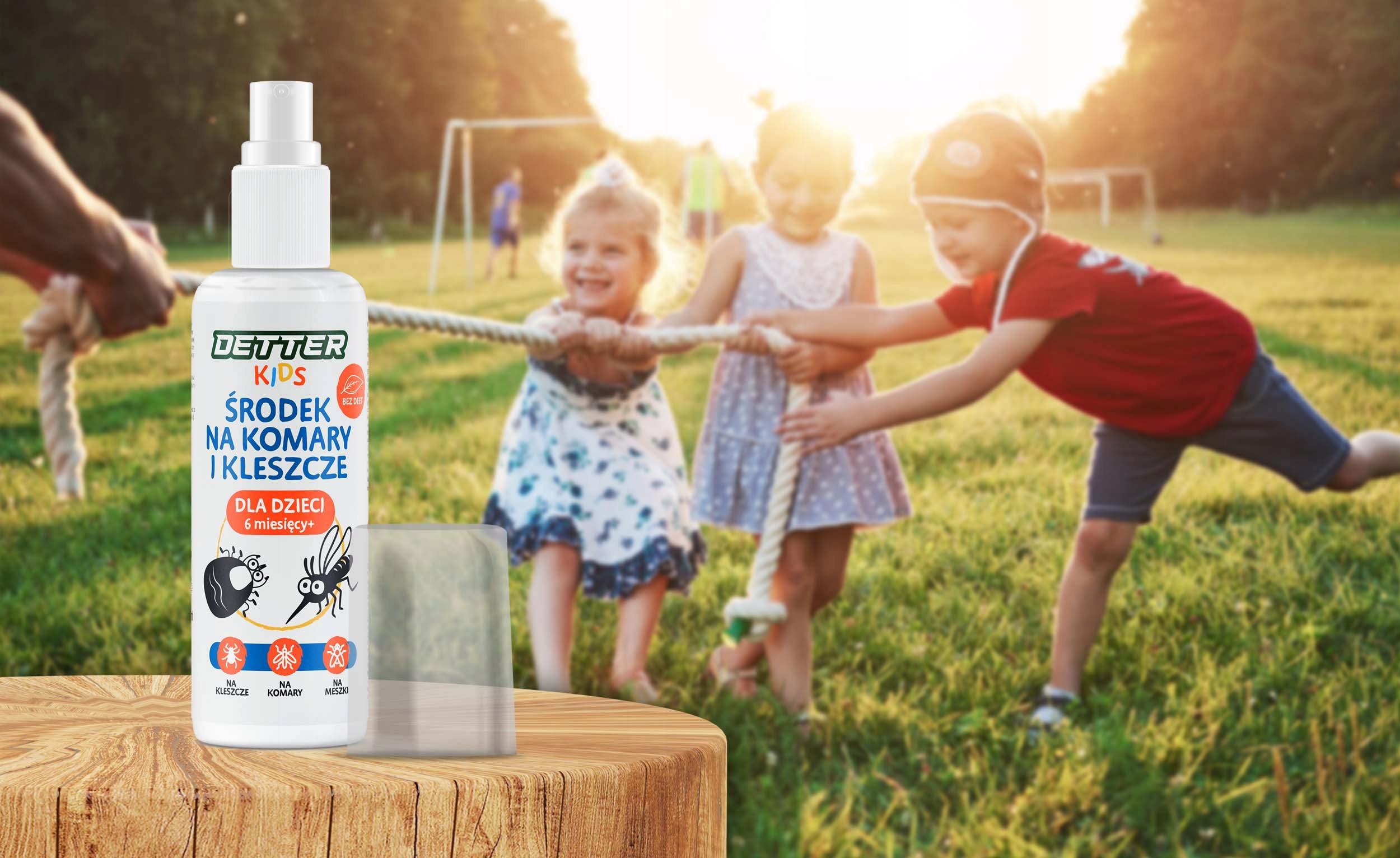 ŚRODEK PREPARAT PŁYN SPRAY NA KOMARY I KLESZCZE DLA DZIECI DETTER KIDS 80ML Pojemność 80 ml