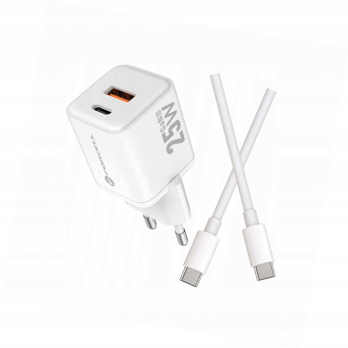 Szybka ładowarka Gan 25W kablem Usb-c do Xiaomi Redmi Note 13 Pro Plus 5G
