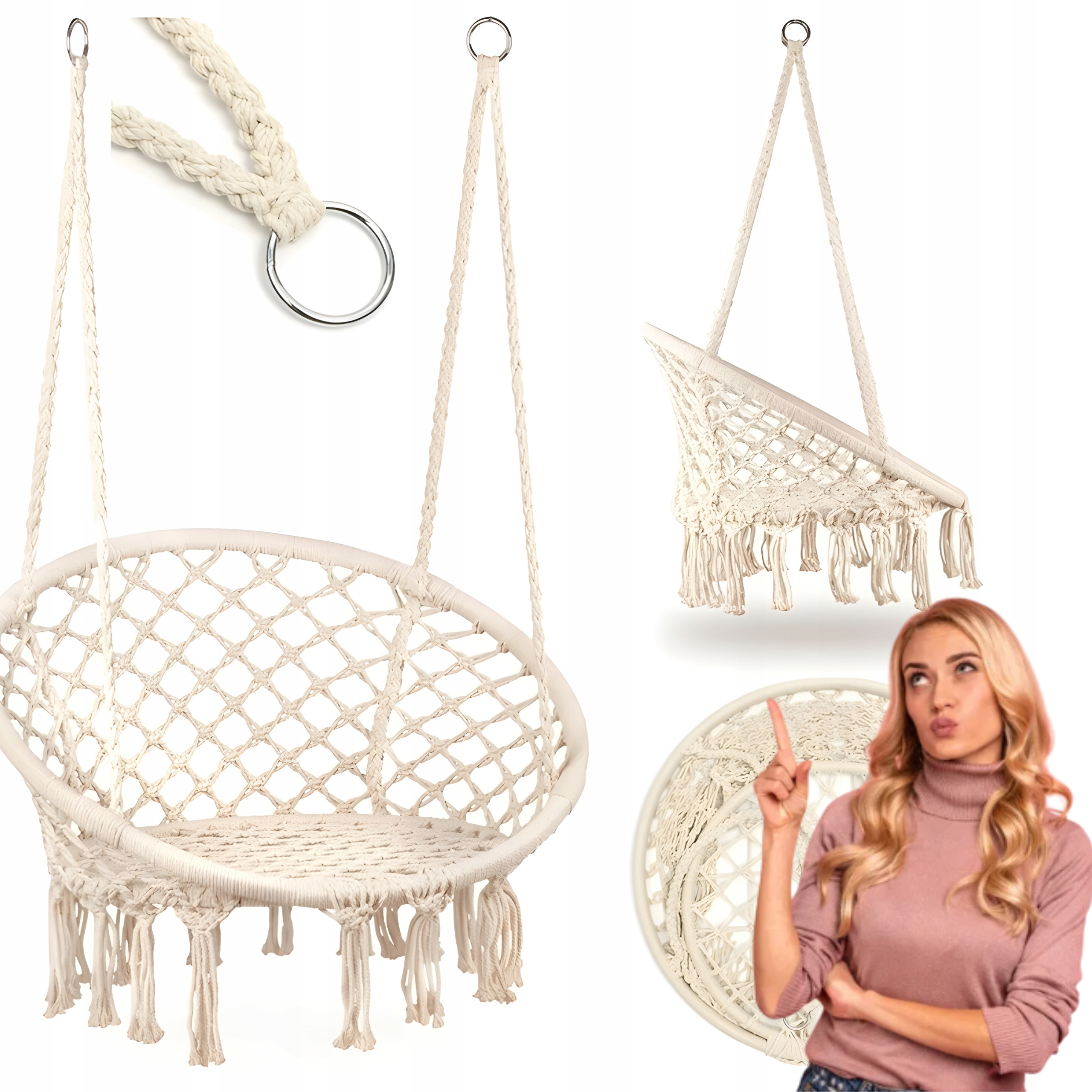 Wiszący Kokon Fotel Huśtawka Ogrodowa Do Domu Ogrodu Taras Bocianie Gniazdo