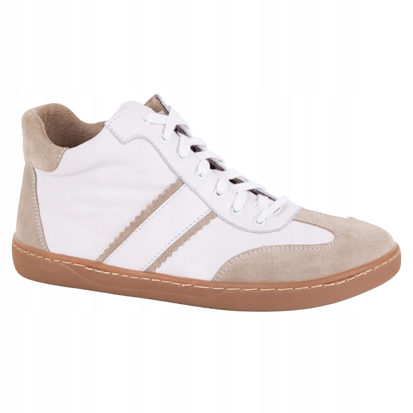Minimalistické kožené barefootové boty Wasak 0802 W bílé 36