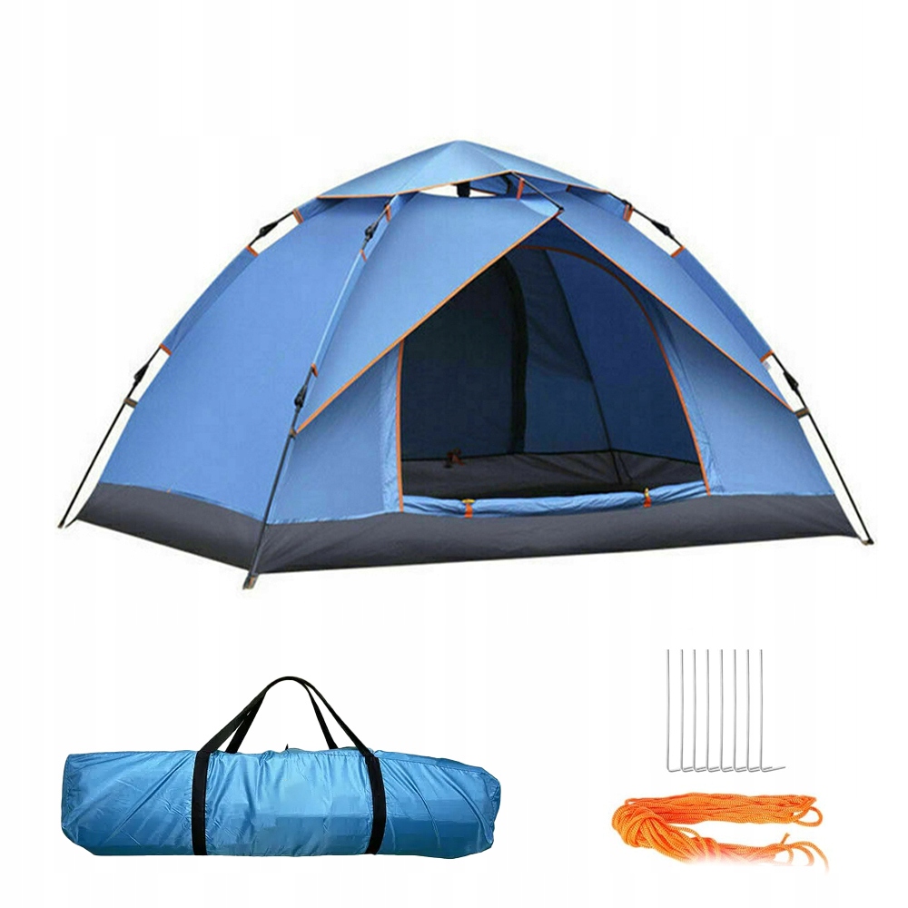 Stan Samorozkládací Stan Pro Kempingový Moskytiéra 3-4 Osob