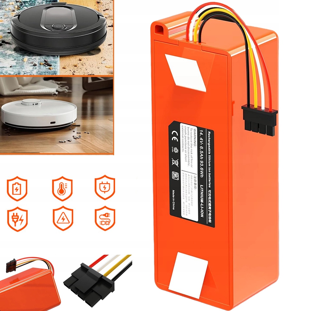 Baterie Akumulátor Pro Vysavač Xiaomi Roborock S50 S51 S55 14.4V 6500MAH
