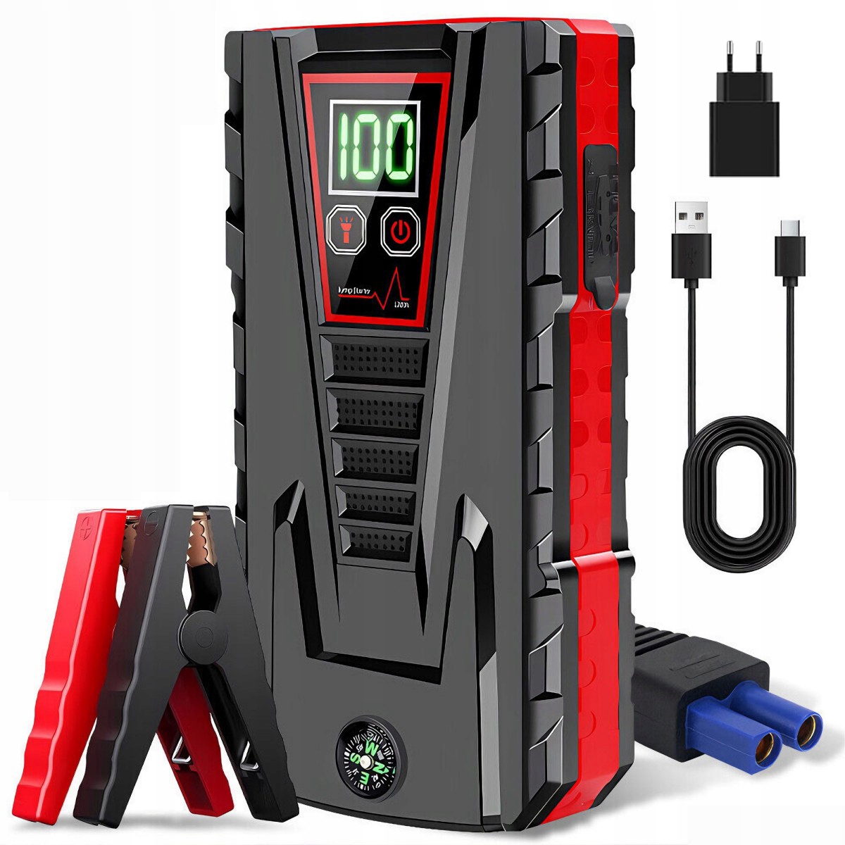 Rozrusznik Awaryjny 12V do Samochodu i Motocykla Powerbank 99800mAh