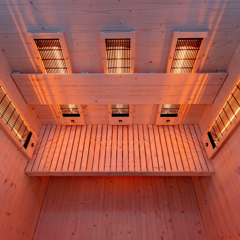 Tromso3 žematemperatūrė infraraudonųjų spindulių sauna, 4 asmenims, 153 x 110 cm, namų sveikatingumui nuotrauka 14