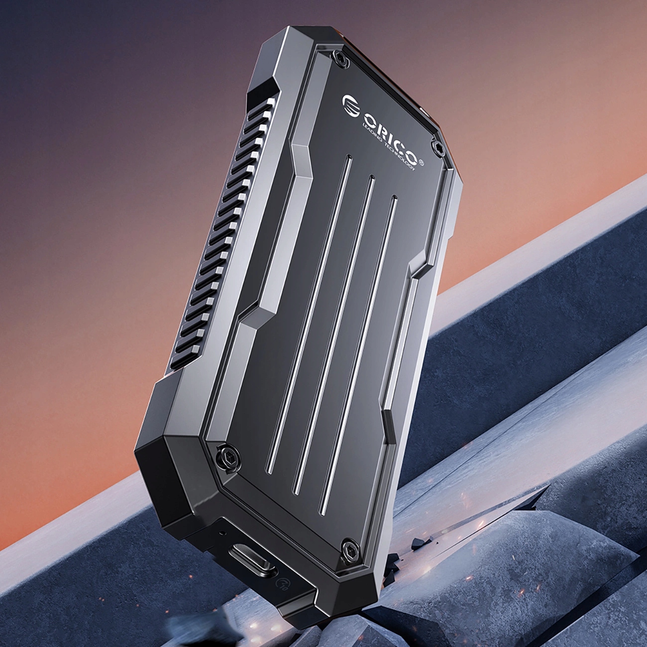 Wzmocniona kieszeń dyskowa Orico OXS2C3-G2 M.2 NVMe/SATA Ssd Usb-c 3.2 takt