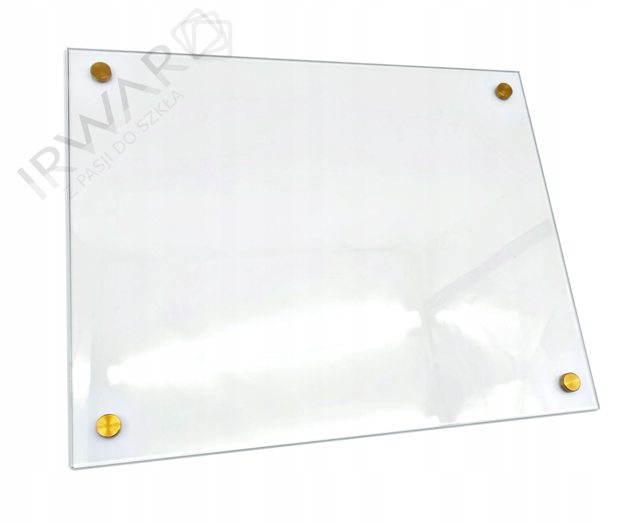Panel szklany hartowany 50x60 Złote mocowania
